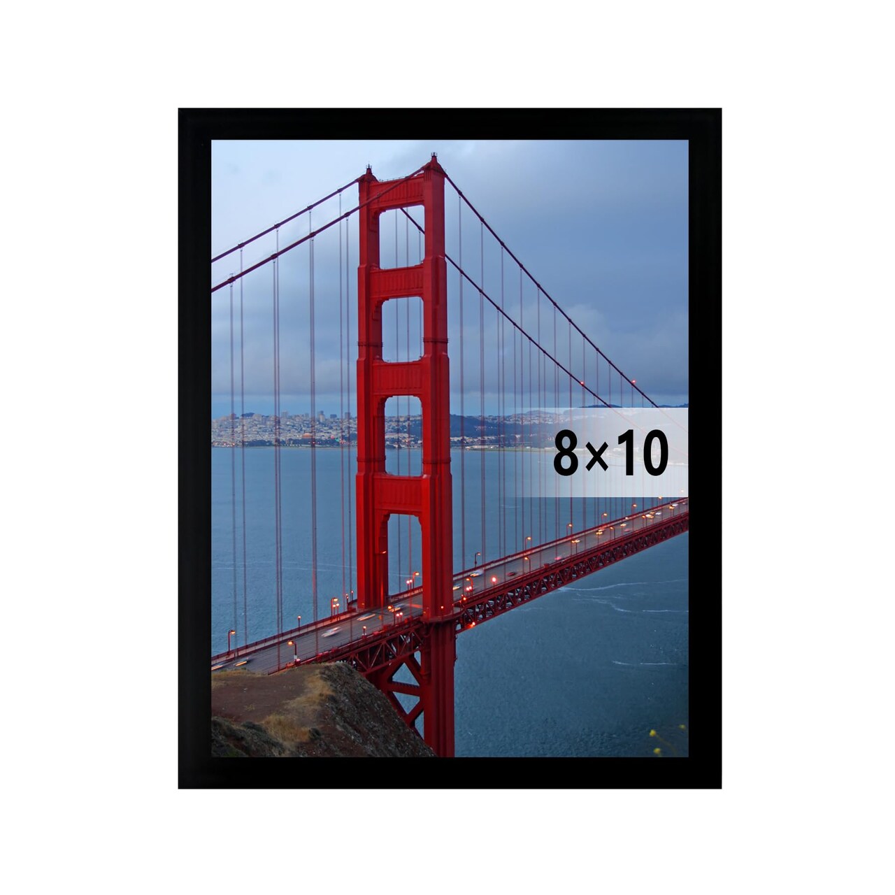 8x10 Picture Frame Wall Hanging or Tabletop Photo Frame, Black, 1 Pack